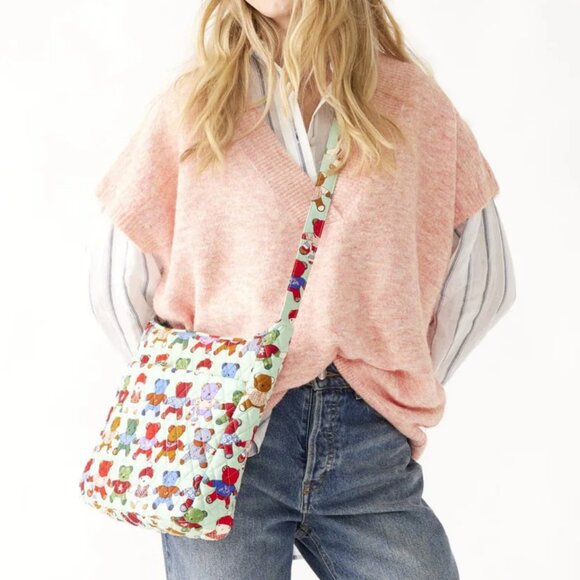 Vera Bradley XL Crossbody Bag in Toasty Teddies NWT - Picture 3 of 5